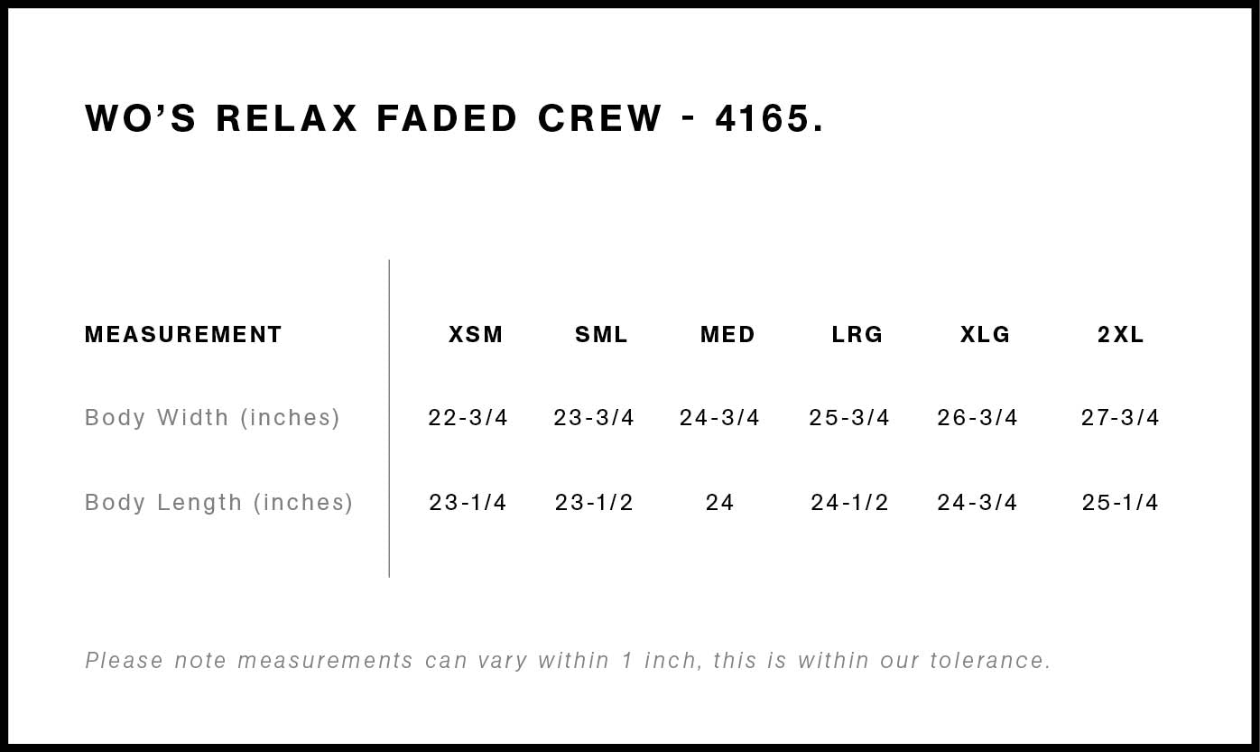 Women's Relax Faded Crew